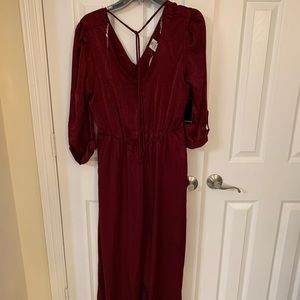 Burgundy jumpsuit